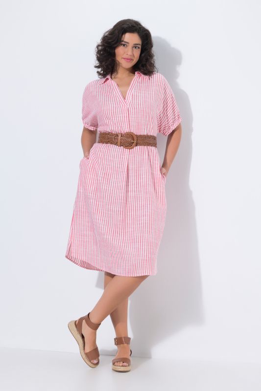 Рокля ленена с райета