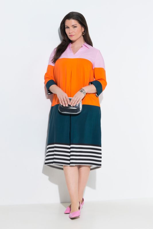 Рокля с цветни блокове