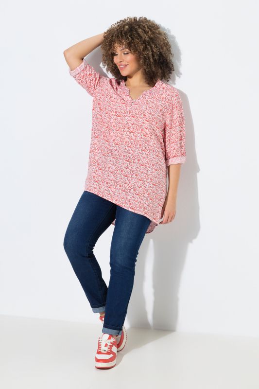 Туника с принт на миди