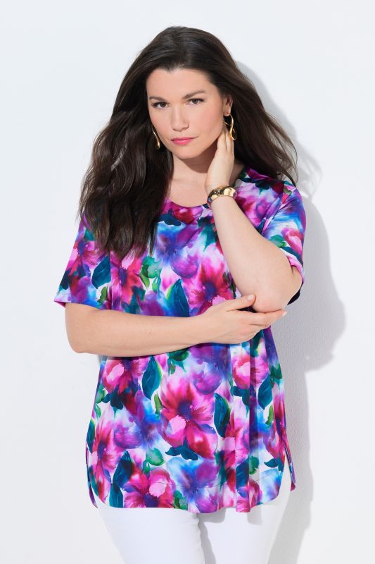 Блуза с акварелни цветя