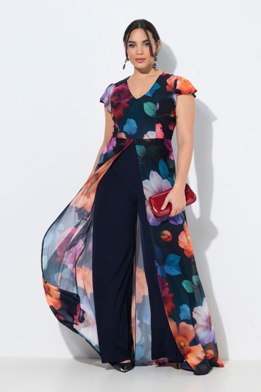 Гащеризон с шифон на цветя