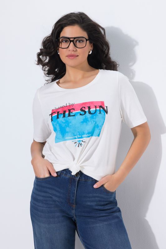 Тениска с графично слънце