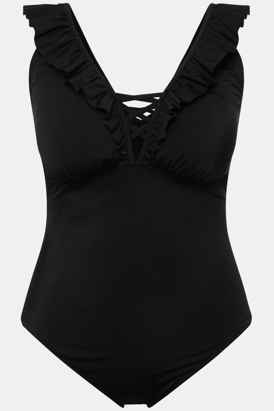 Swimsuit, soft cups, flounce