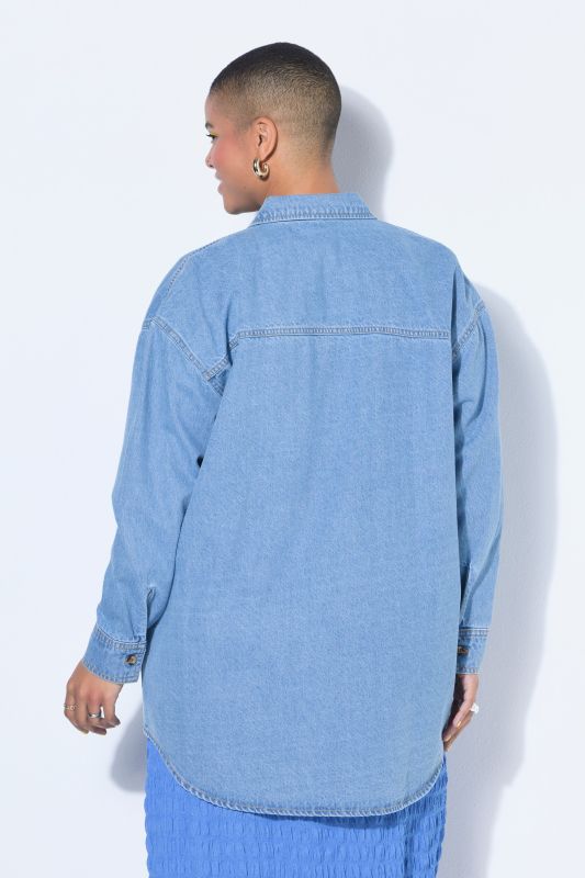 Oversized Long Sleeve Denim Shirt