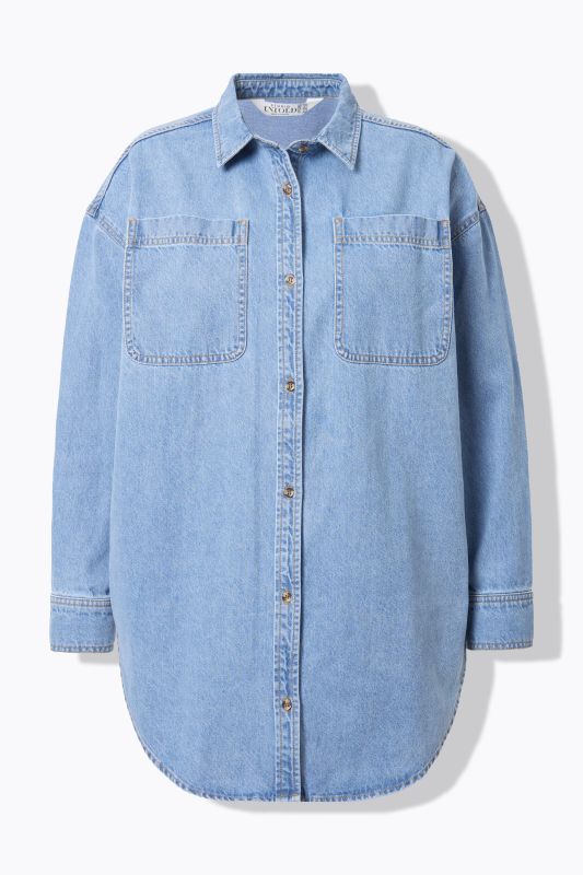 Oversized Long Sleeve Denim Shirt