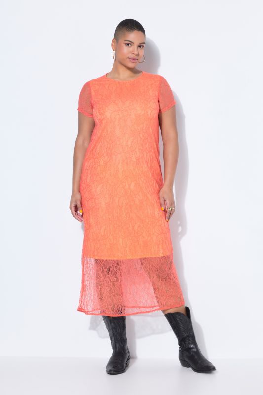 Layered Cap Sleeve Lace Dress