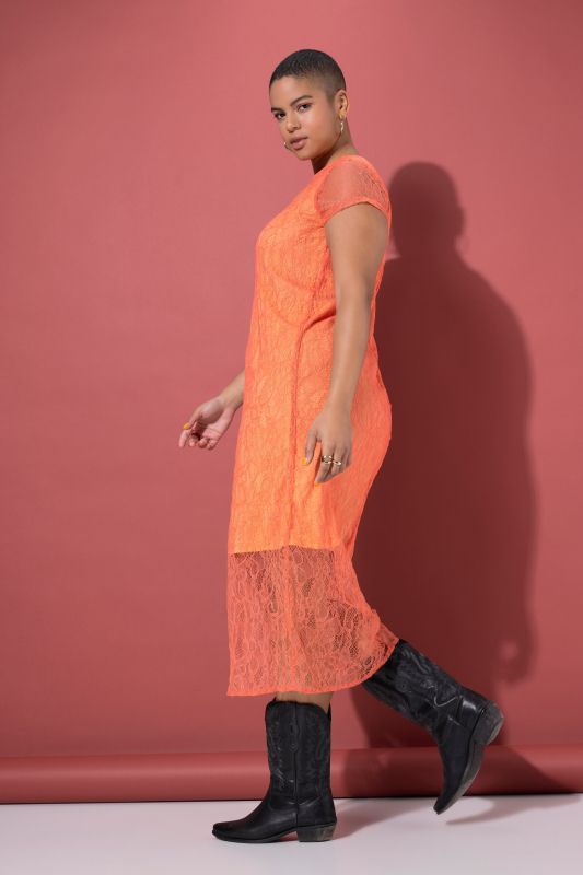 Layered Cap Sleeve Lace Dress