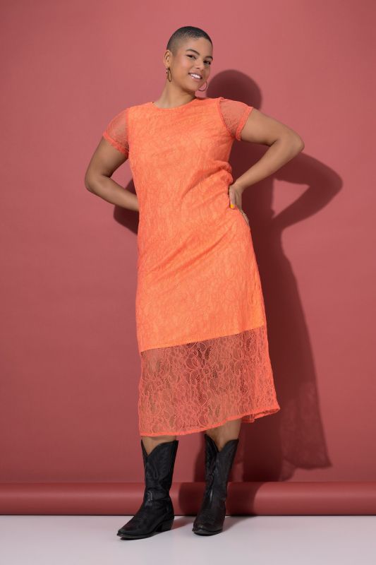 Layered Cap Sleeve Lace Dress