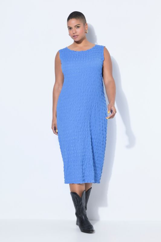 Bubble Texture Sleeveless Dress