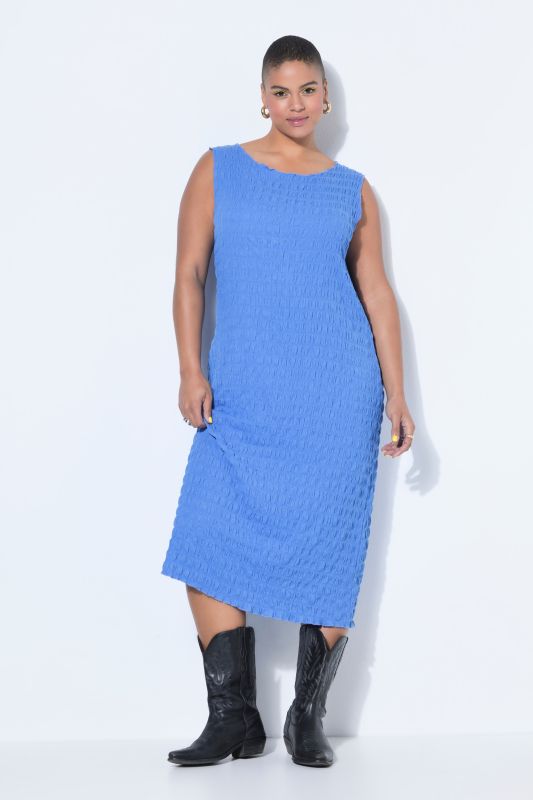 Bubble Texture Sleeveless Dress