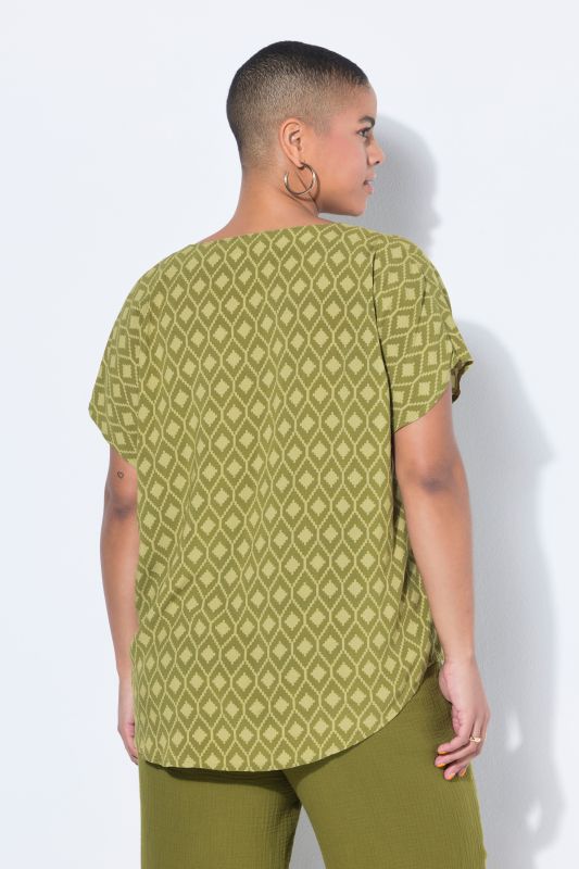 Блуза с ромбоиден принт