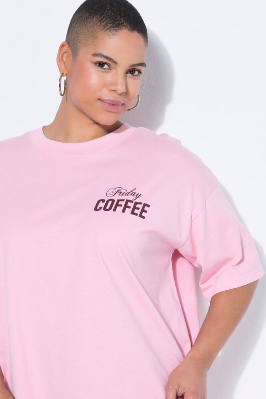 Тениска с графичен принт на кафе