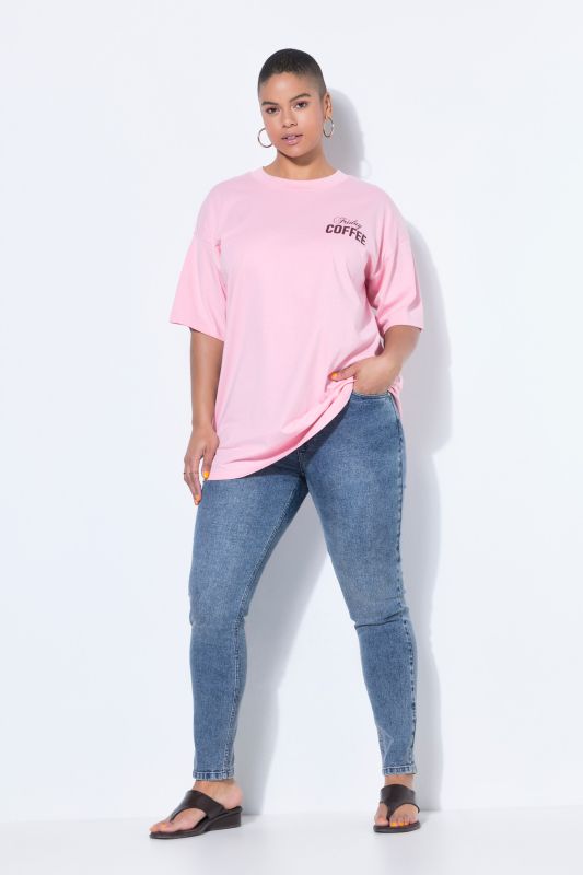 Тениска с графичен принт на кафе