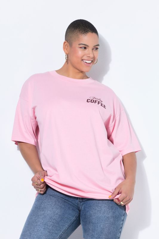 Тениска с графичен принт на кафе