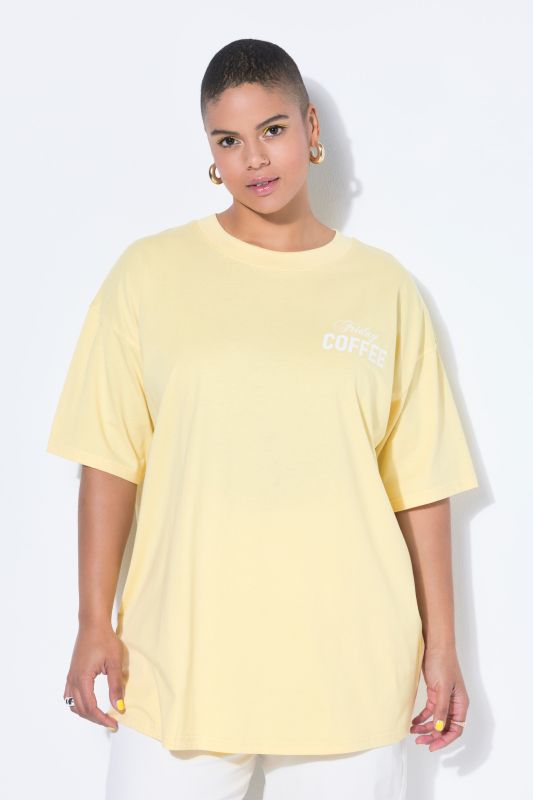 Тениска с графичен принт на кафе