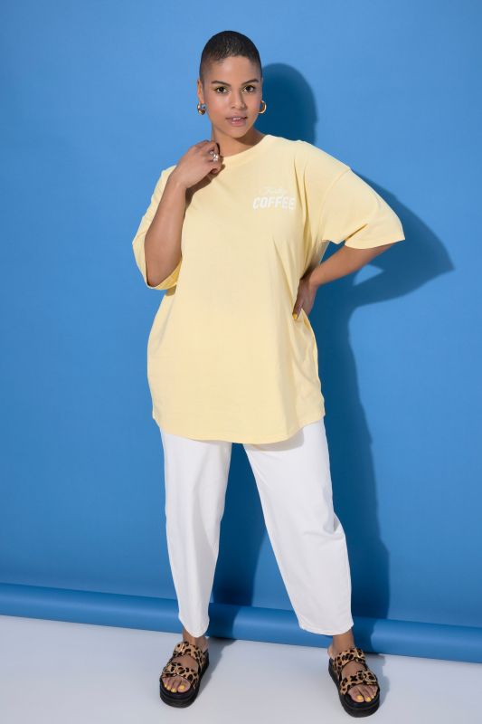 Тениска с графичен принт на кафе