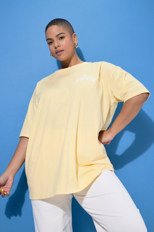 Тениска с графичен принт на кафе