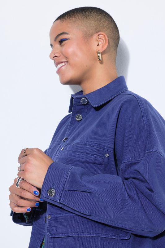 Яке дънково с метални копчета