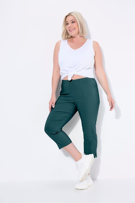 Stretch Basic Bengaline Capri Pants