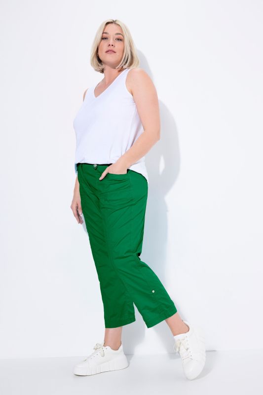 Roll-Tab Hem Stretch Cargo Pants