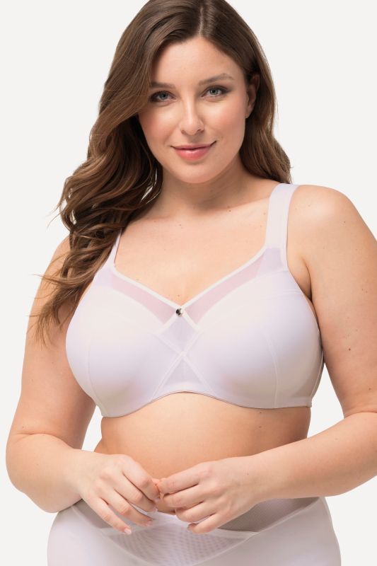 Underwire bra, soft cup, mesh insert, cup C - E
