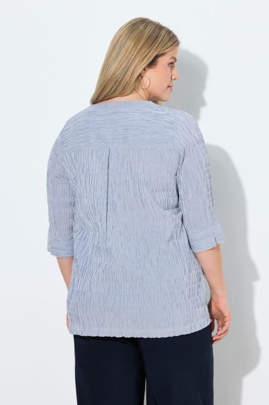 Textured Stripe Pintuck Shirt