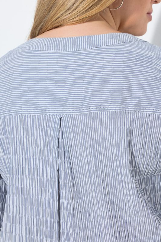Textured Stripe Pintuck Shirt