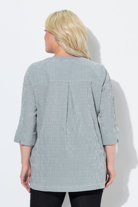 Textured Stripe Pintuck Shirt