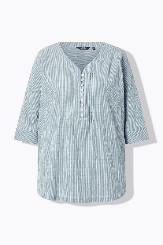 Textured Stripe Pintuck Shirt