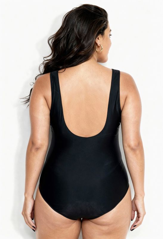 Ombre V-Neck Surplice Wrap Front Lined Swimsuit