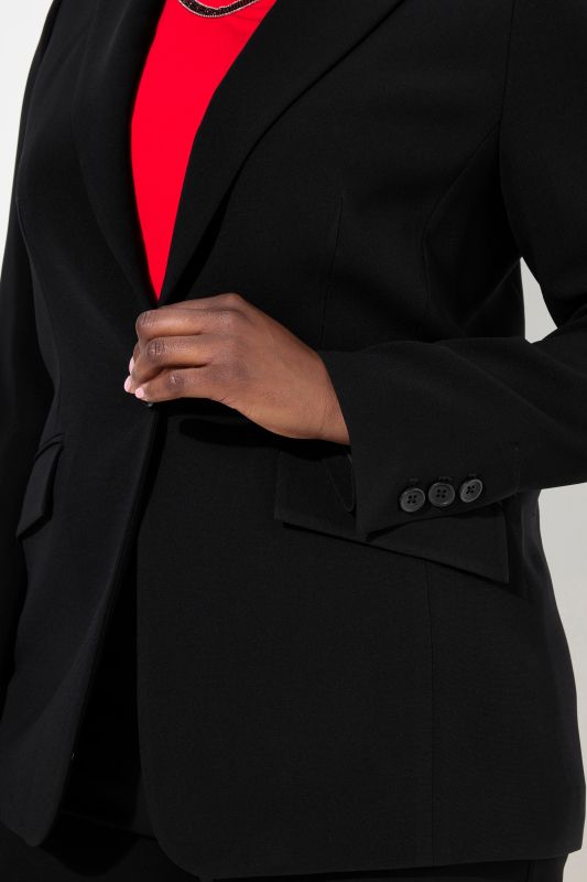 Triacetate Blend Lapel Collar Fully Lined Blazer