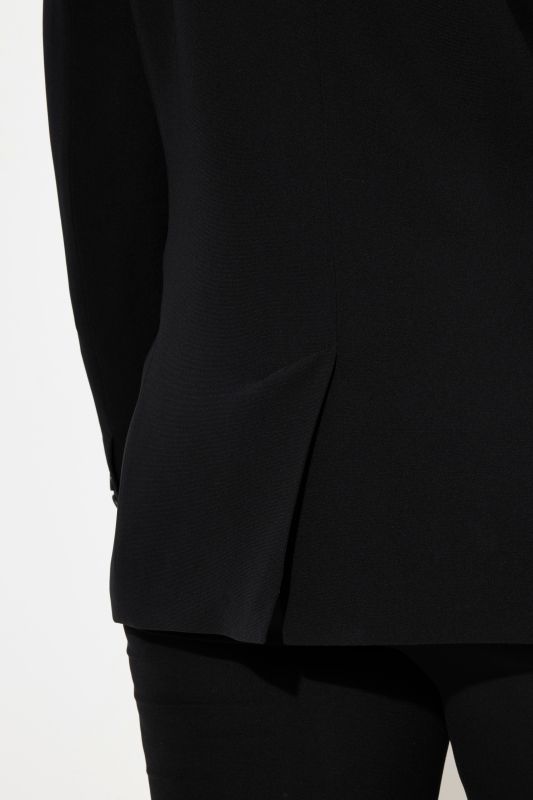 Triacetate Blend Lapel Collar Fully Lined Blazer