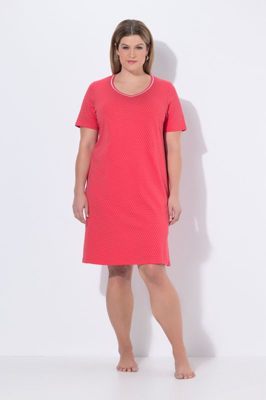 Нощници комплект от 2 броя с принт на точки и едноцветна