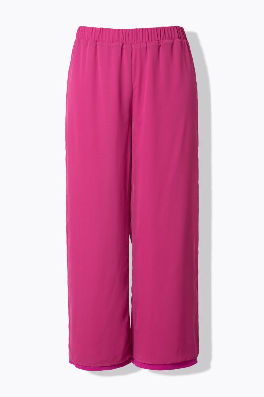 Layered Chiffon Wide Leg Pants