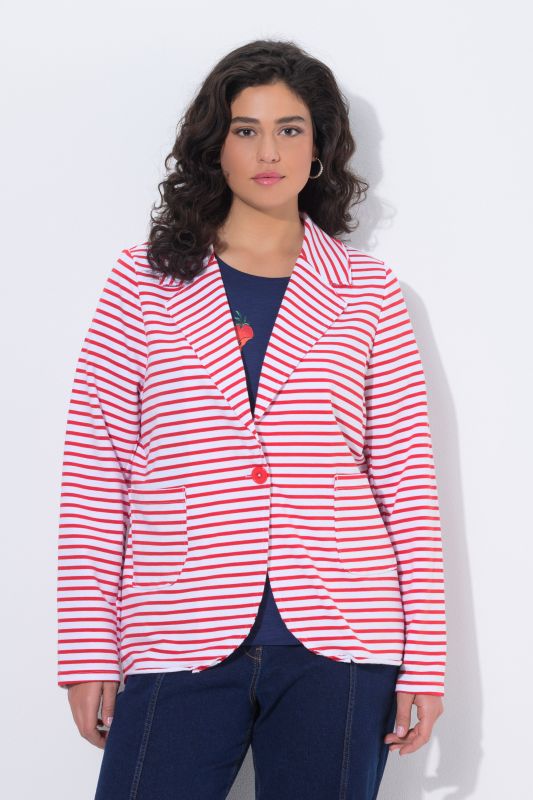 Striped Jersey Blazer