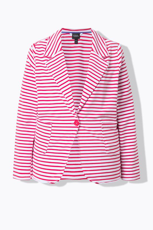 Striped Jersey Blazer
