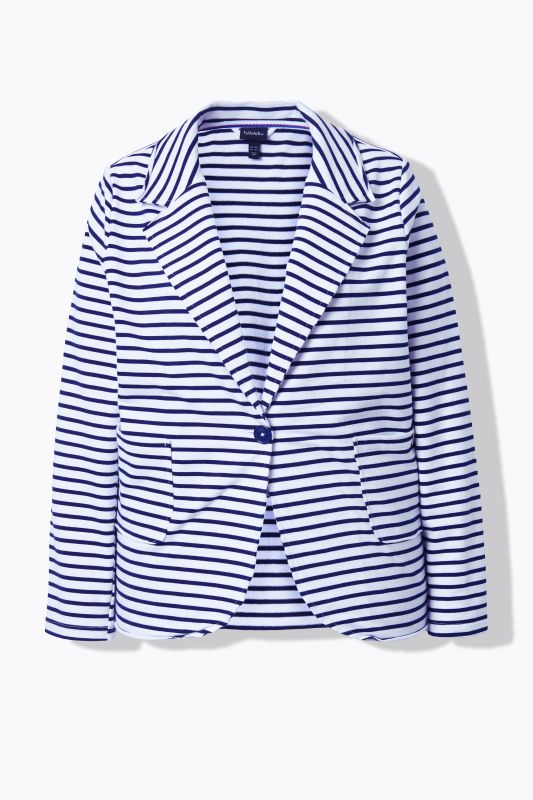 Striped Jersey Blazer