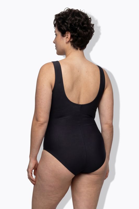 Striped Draped One Piece Swimsuit