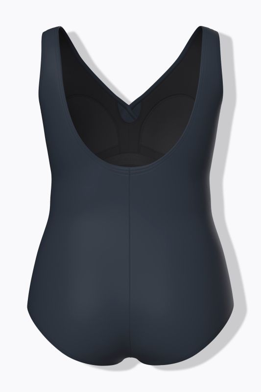 Striped Draped One Piece Swimsuit