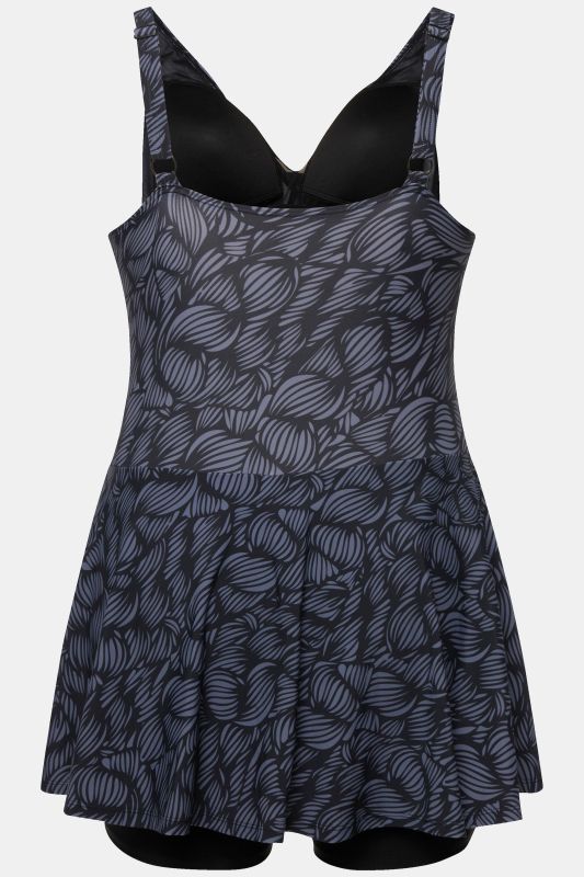 Twirl Print One Piece Swim Dress