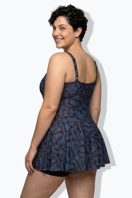 Twirl Print One Piece Swim Dress