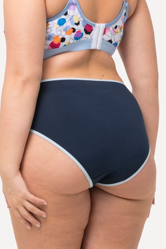 5 Pack Contrast Trim Midi Briefs