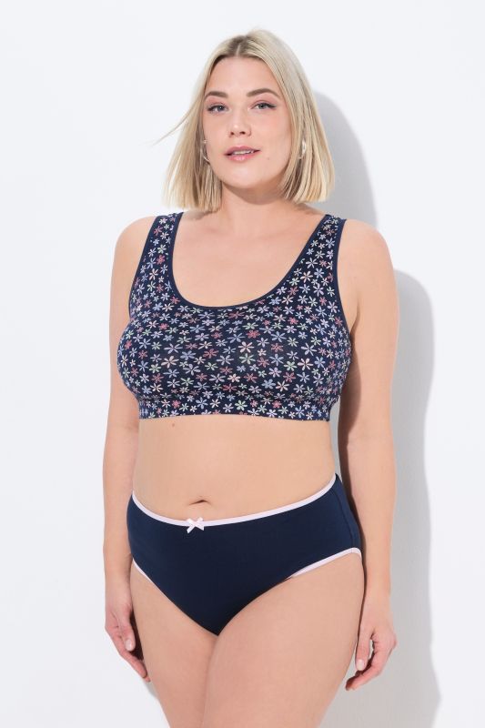 5 Pack Contrast Trim Midi Briefs