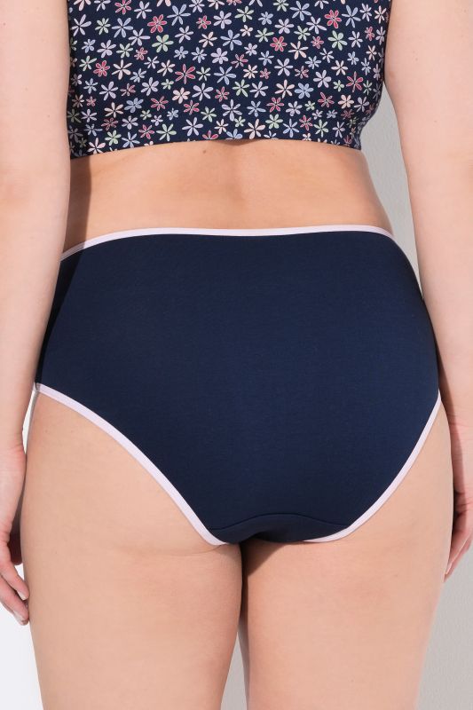 5 Pack Contrast Trim Midi Briefs