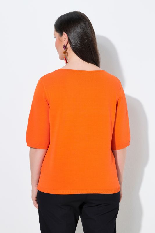 Short Sleeve V-Neck Sweater