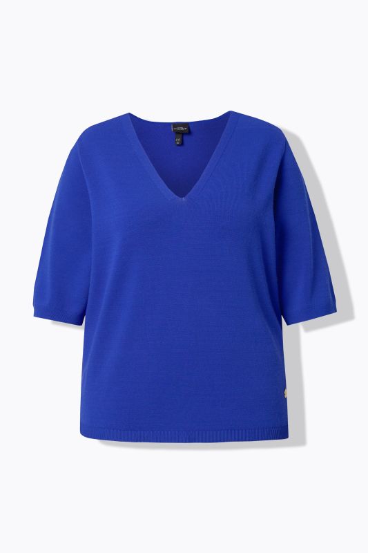 Short Sleeve V-Neck Sweater