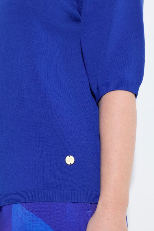 Short Sleeve V-Neck Sweater