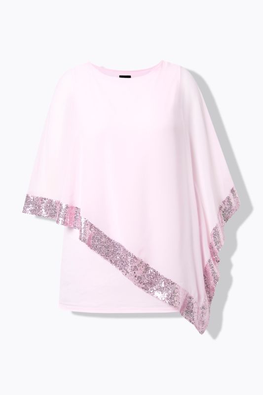 Блуза с пайети и асиметричен акцент
