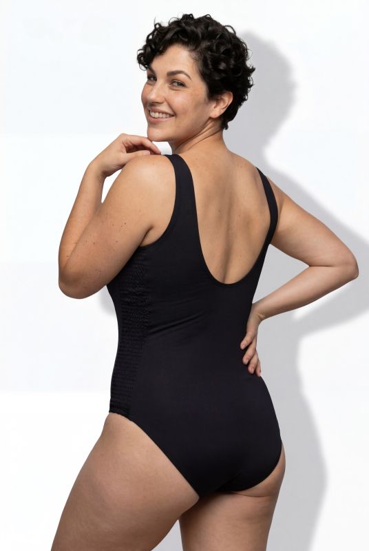 Mixed Texture O-Ring Swimsuit