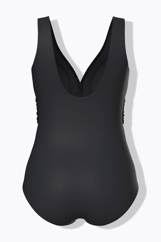 Mixed Texture O-Ring Swimsuit